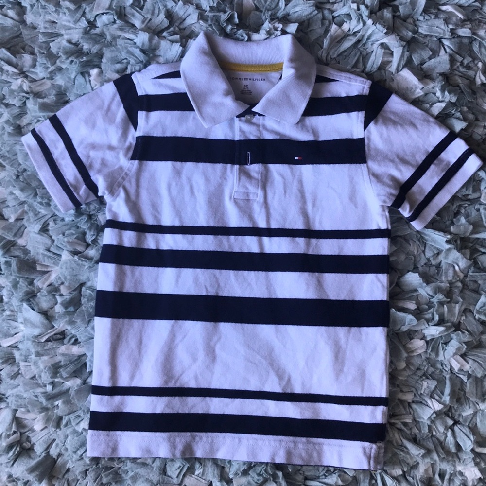 Beautiful boys striped polo shirt- Tommy Hilfiger.